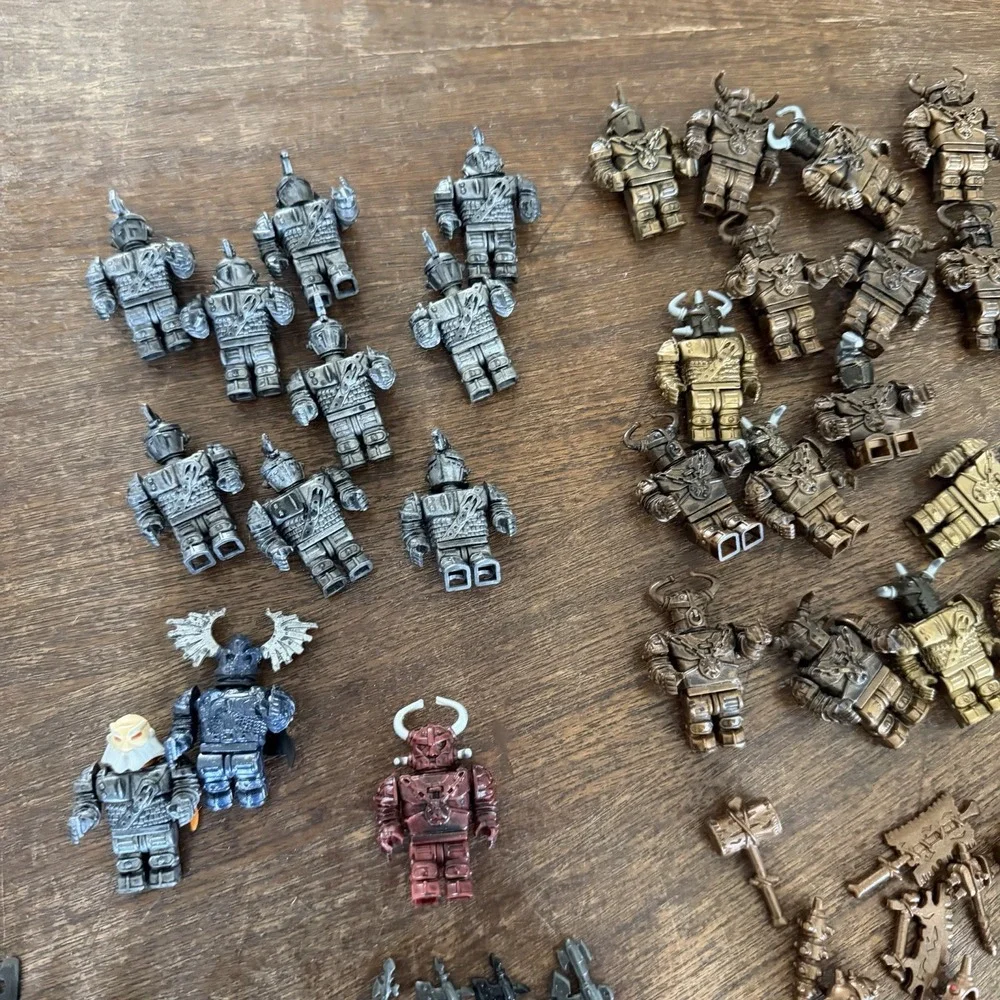 Mega Bloks Krystal Wars Knights Orcs Mini Figures Weapons Extras Huge Lot 175+